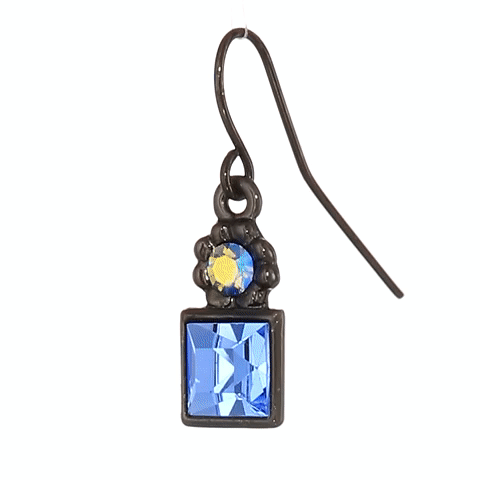 1928 Jewelry Round And Square Sparkling Crystal Drop Earrings