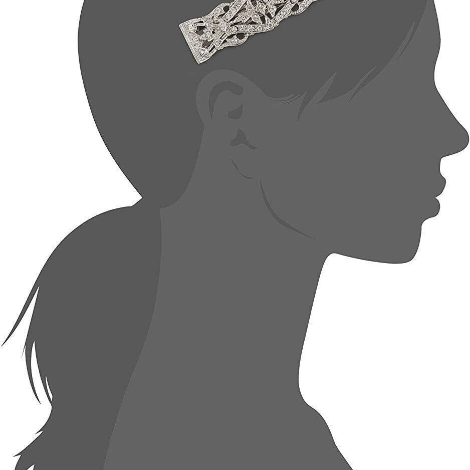 1928 Bridal "Essentials" Opulent Multi Crystal Clear Bar Barrette