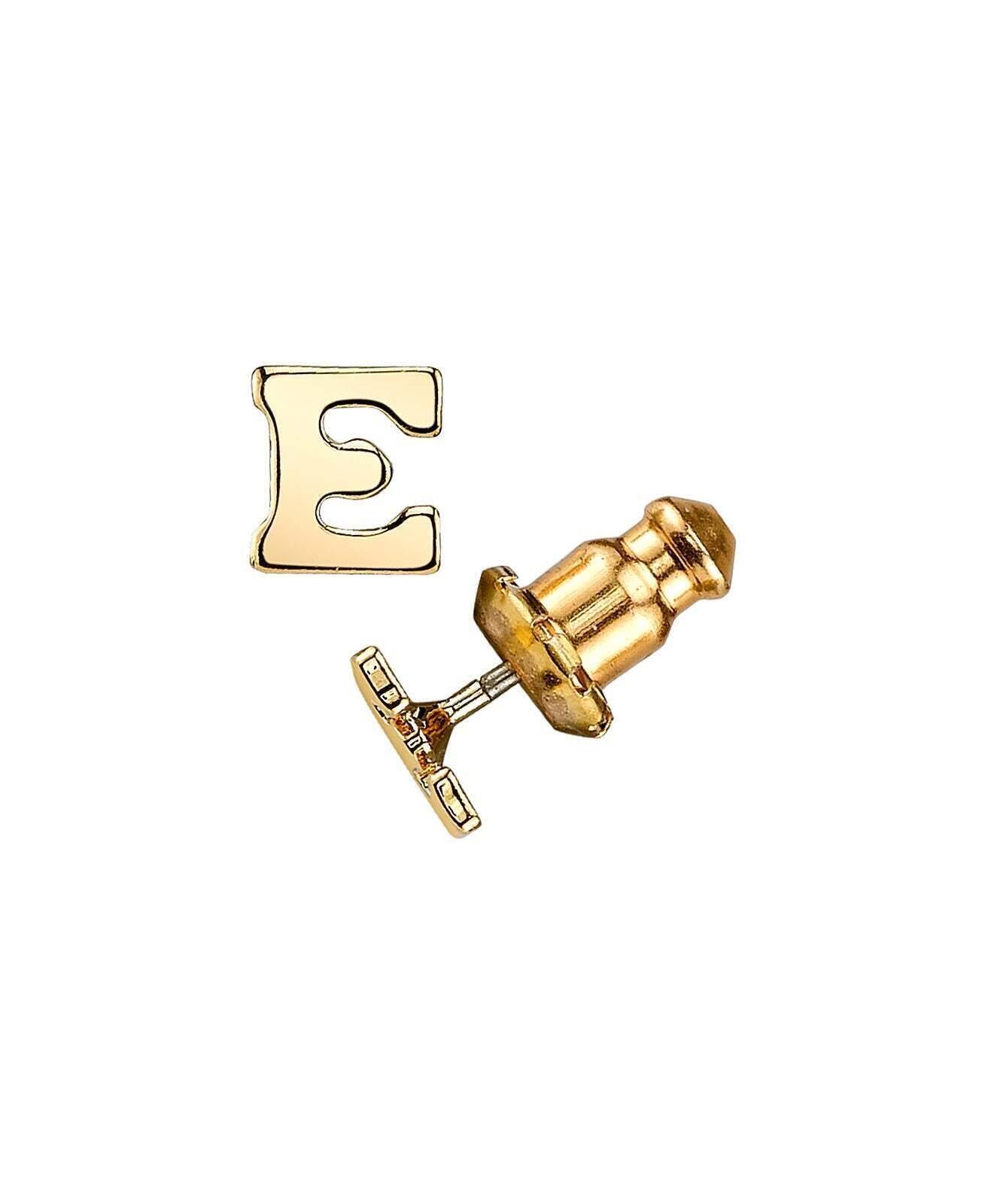 1928 Jewelry Gold Initial Button Earrings