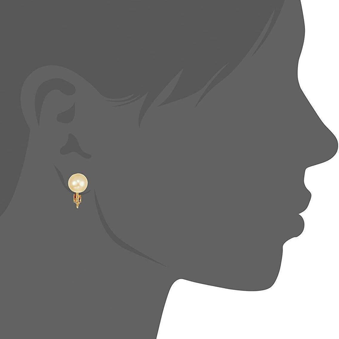 1928 Jewelry Petite Classic Faux Pearl Clip On Earrings