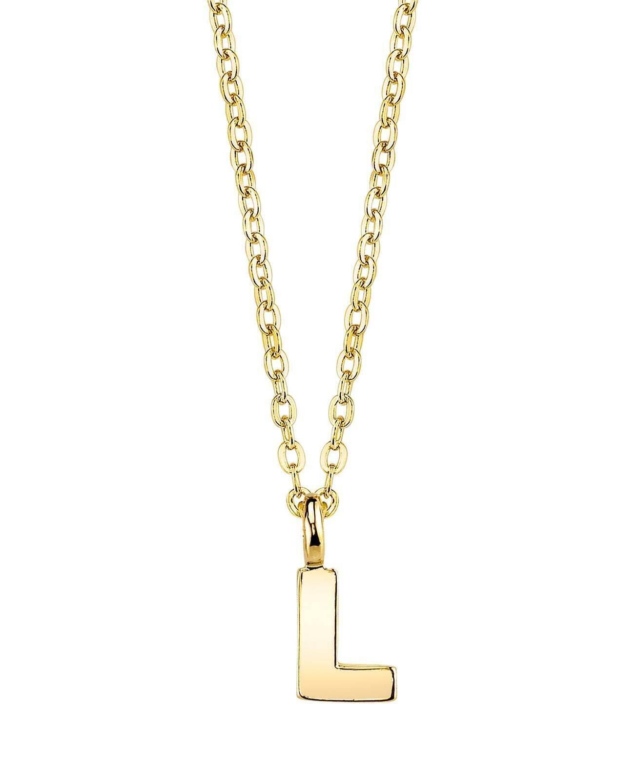 1928 Jewelry Initial Letter Pendant Necklace 20"