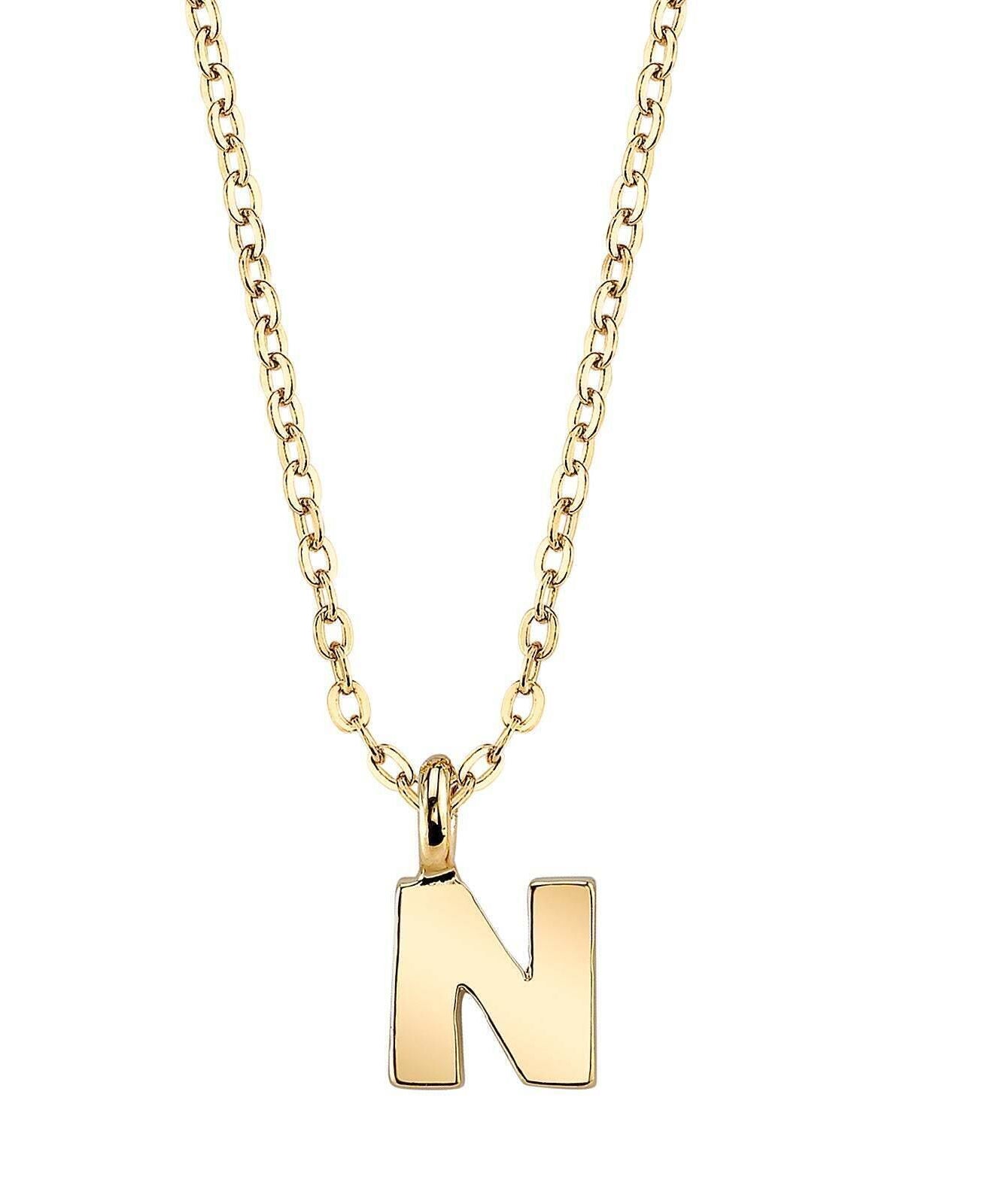 1928 Jewelry Initial Letter Pendant Necklace 20"