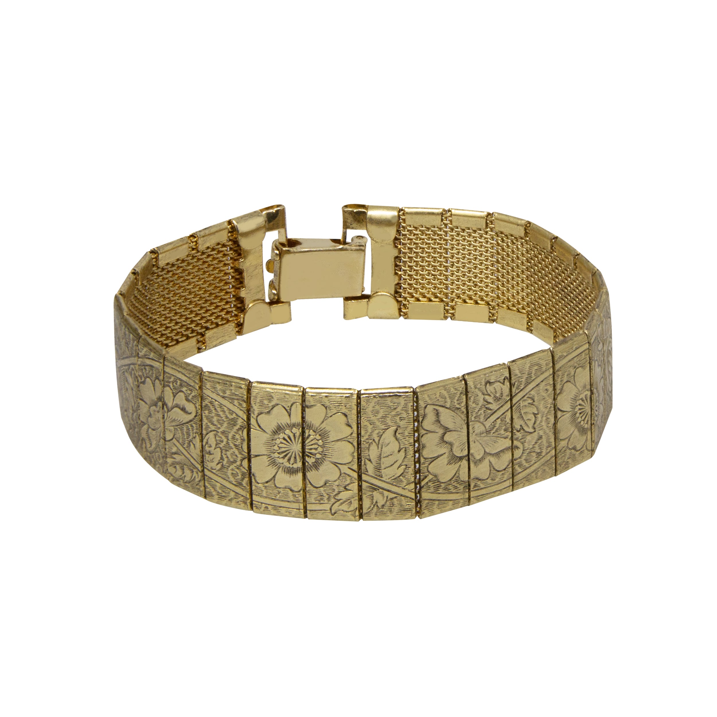 1928 Jewelry Gold Floral Bracelet