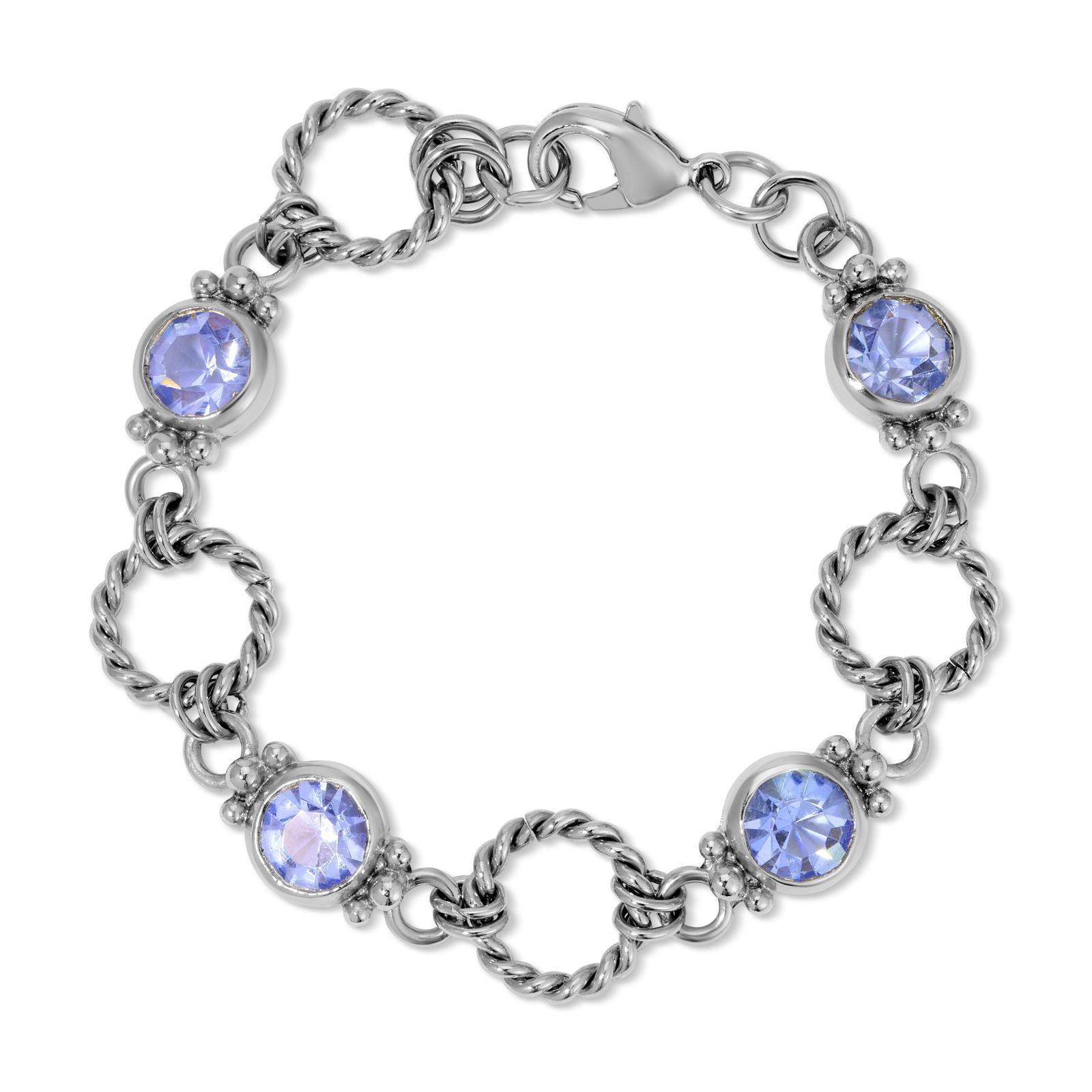 1928 Jewelry Twisted Elegance Crystal Link Bracelet