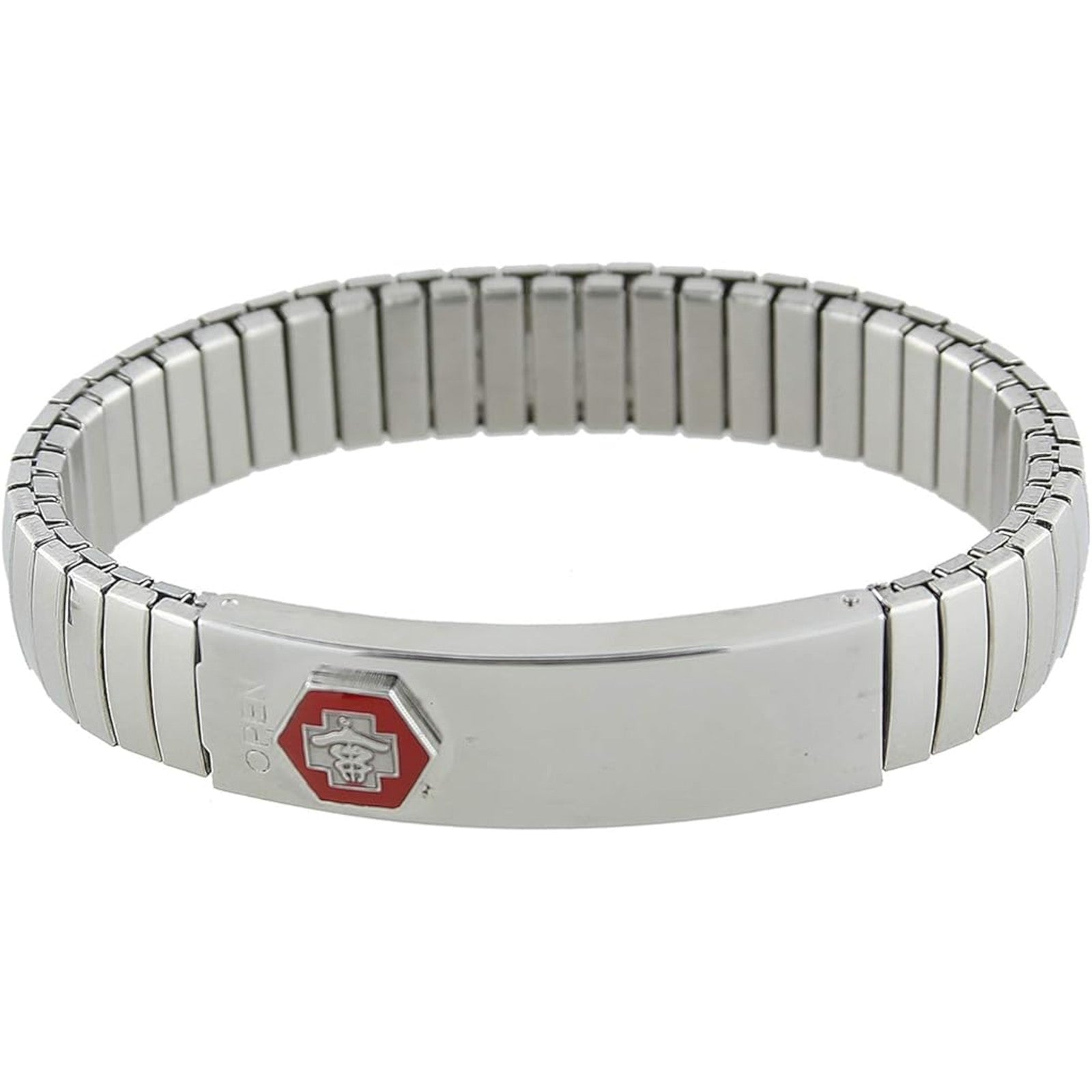 1928 Jewelry Stainless Steel Small Medical Alert ID Stretch Bracelet