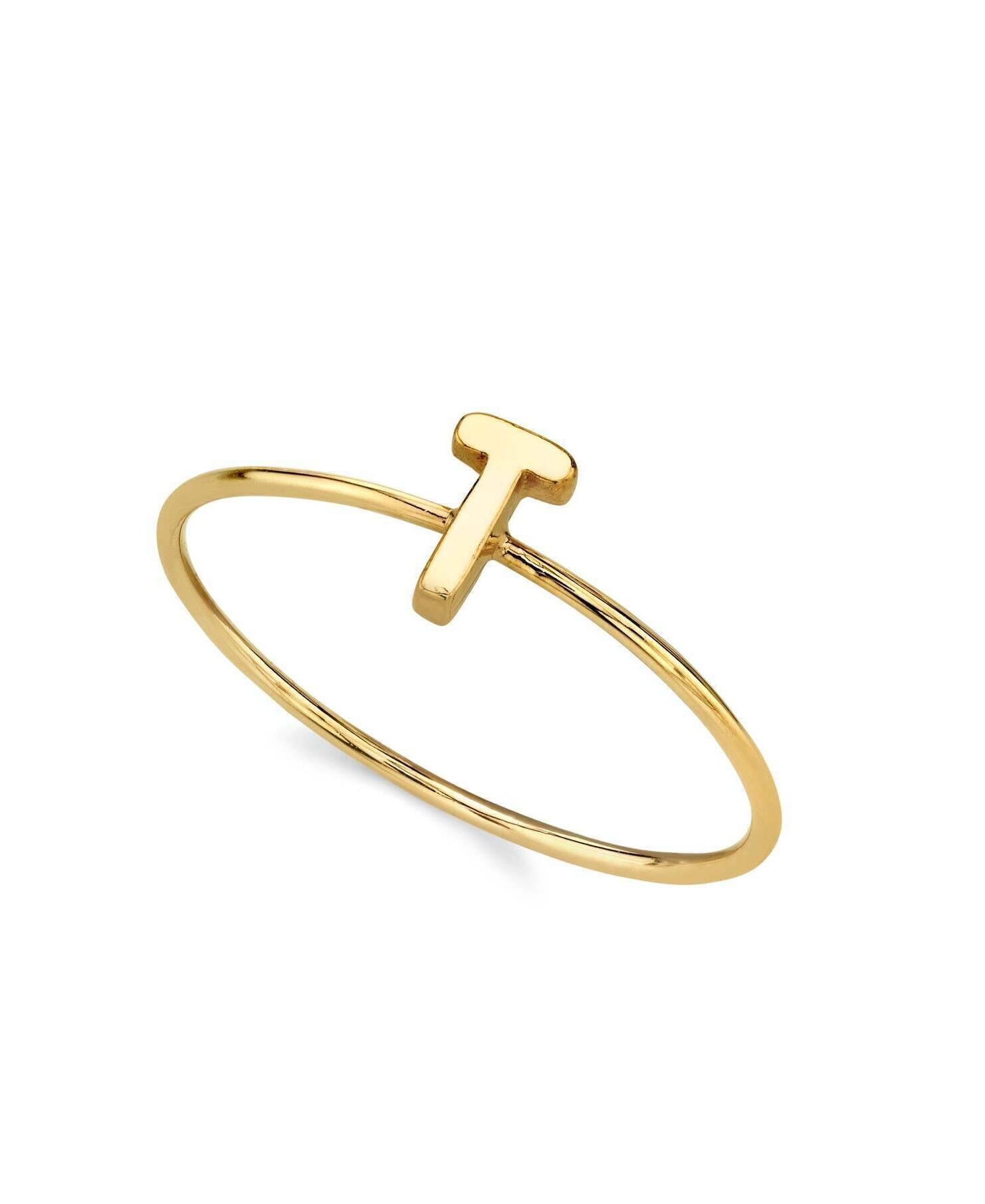 1928 Jewelry Gold Initial Ring Size 7