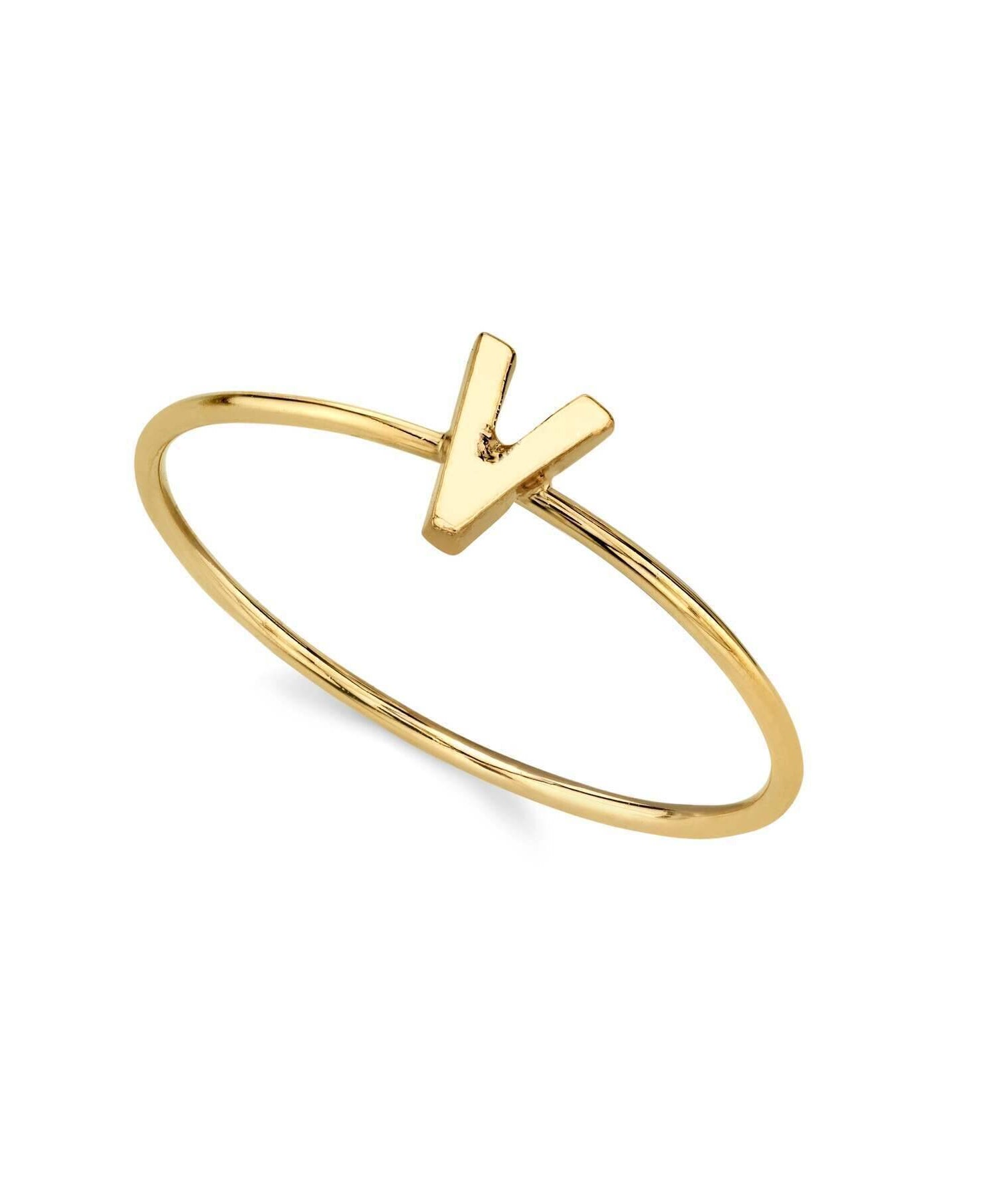 1928 Jewelry Gold Initial Ring Size 7
