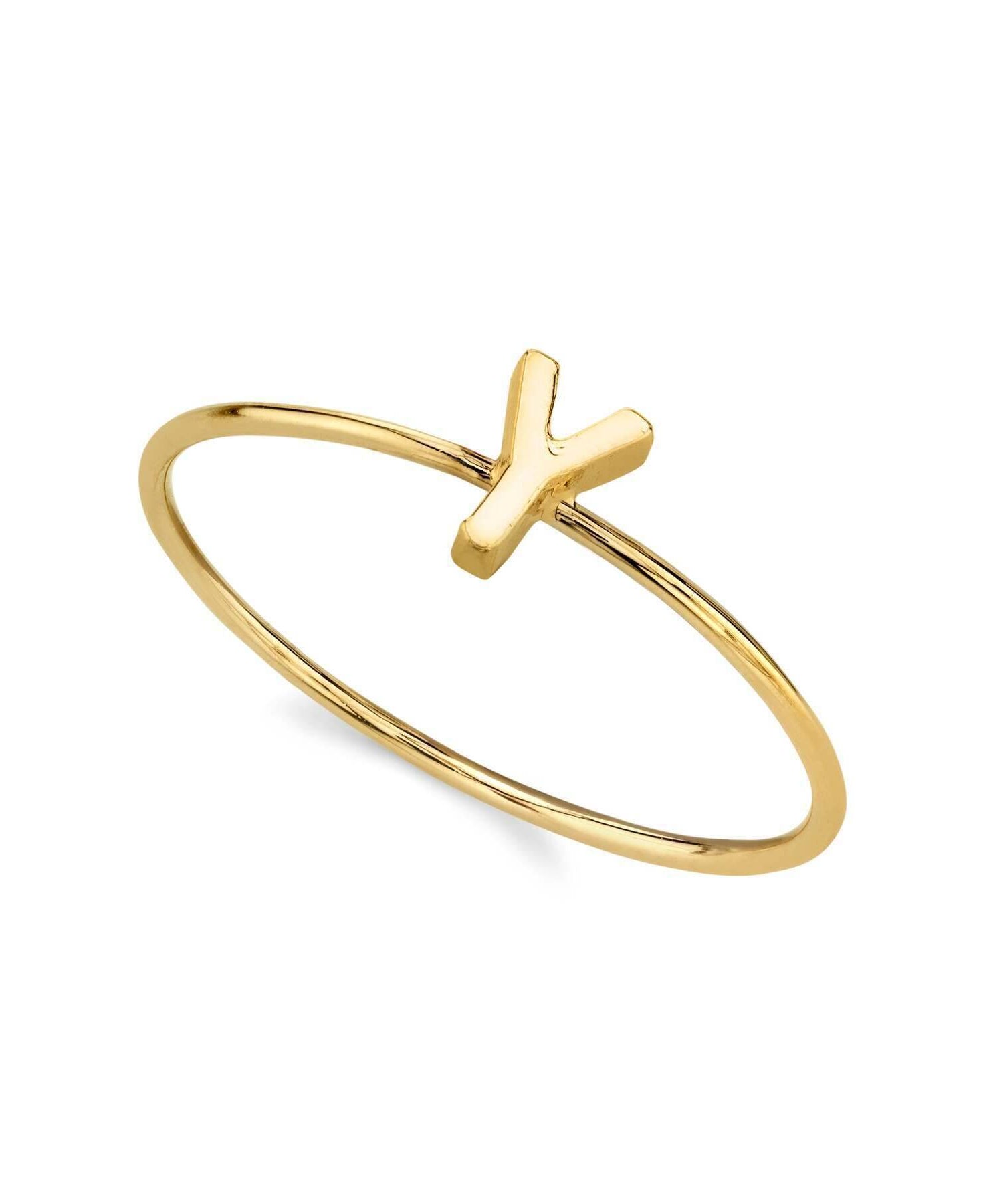 1928 Jewelry Gold Initial Ring Size 7