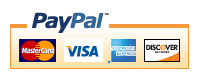 Pay with credit cards: Visa, MasterCard, Discover, or AmericanExpress, using PayPal's secure service